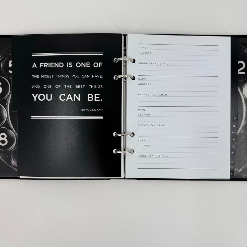 Galison New York Address Book and 3 Packs of Refill Pages Black Telephone Desk - Picture 3 of 7